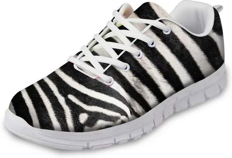 Modieuze Lichte Sneakers met Dierenprint voor en Ade de Sportschoenen