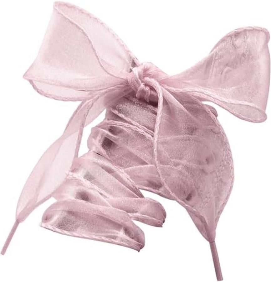 Modieuze platte veters van sneeuwgaren breed 2 paar