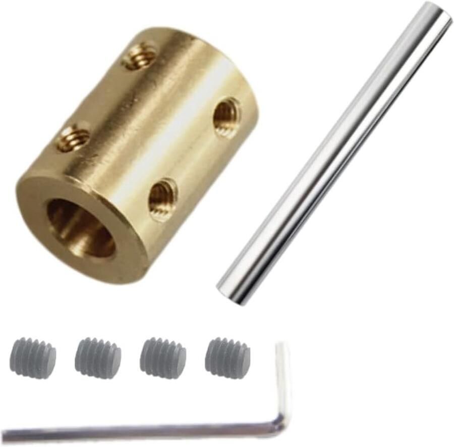 Motor As Stijve Mouw Koppeling 6mm tot 10mm 100 MM Lange Staal As Diameter 10mm Boring Stijve Koppeling Set Schroef Motor Accessoires voor DIY Onderdelen