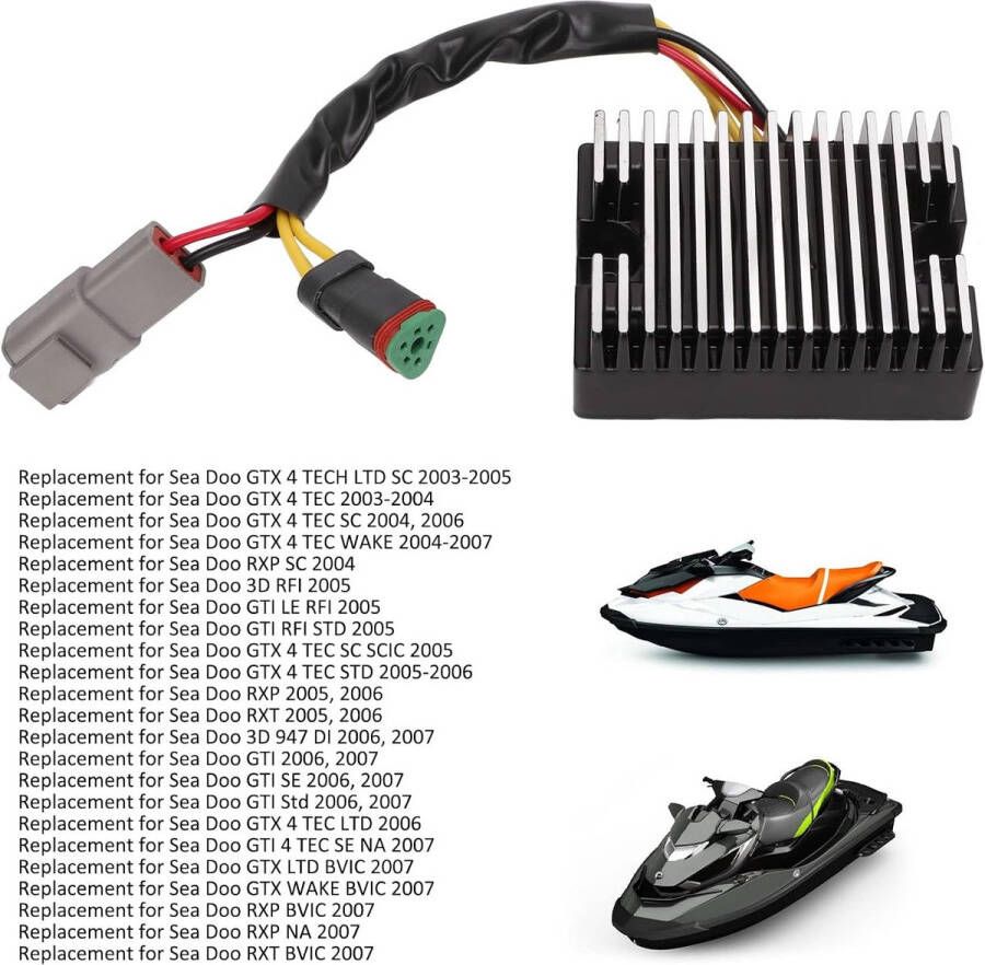 Motor Boat Voltage Regulator Motor Boat Alternator Rectifier 278001581 Voltage Regulator Rectifier Replacement for Sea Doo GTX 4 TECH LTD SC Voltage Regulators