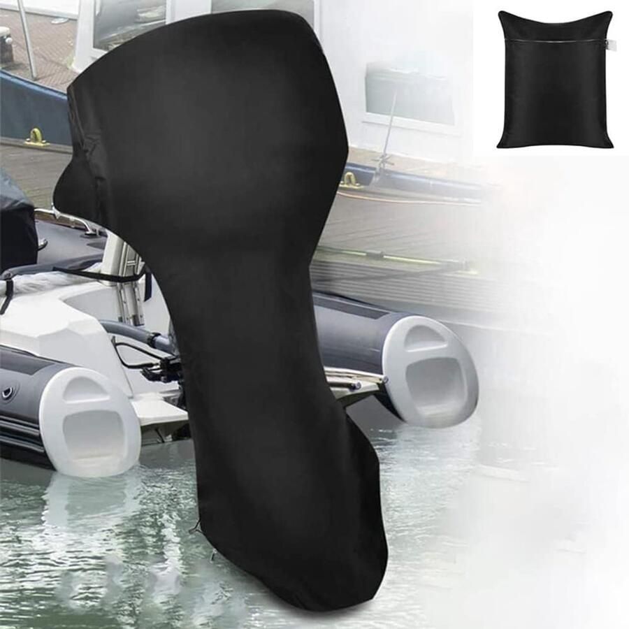 Motor Cover Skyour Waterdichte Boot Motor Cover Dust Rian UV Motor Protector Covers voor UP-5HP 8-10HP 15-20HP 25-30HP 40-50HP 60-90PK 100-150HP (44x47x37 inch voor UP 5HP zwart)