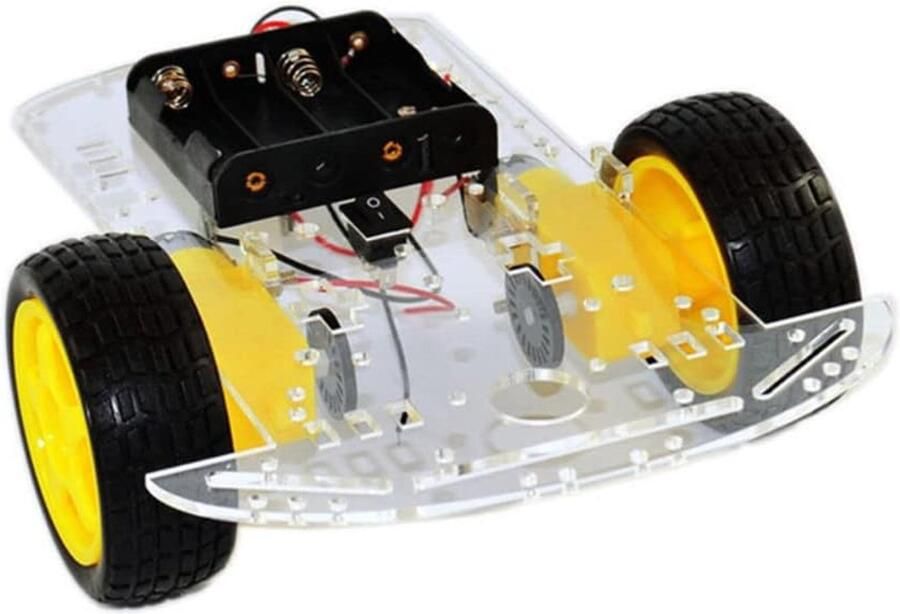 Motor Robot Auto Batterij Doos Chassis Kit Snelheid Encoder Voor Arduino