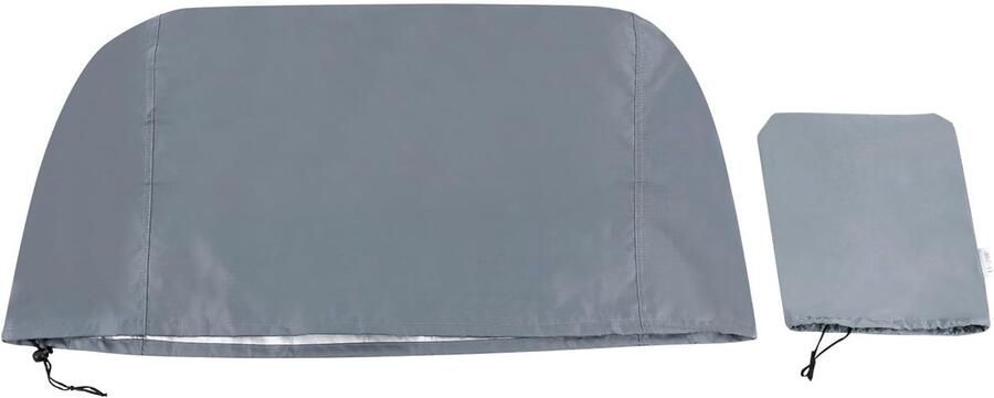 Motorafdekking voor boten 15-20 pk 420D Oxford-stof zwart buitenboord beschermhoes boot motorafdekking waterdicht