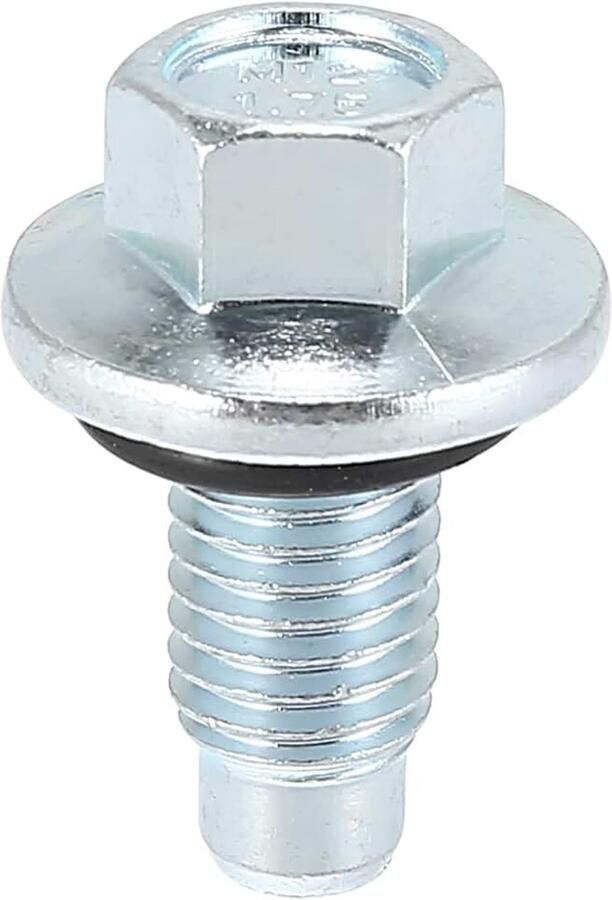 Motorolie-afvoerschroef met afdichtring voor Buick roestvrij staal M12 X 1 75 26 x 38 mm zilverkleurig 1 stuk motorolie
