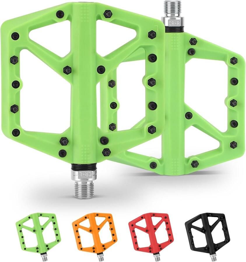 Mountainbike Pedalen Fietspedalen Nylon Offroad Fietsen Antislip Platform 9 16 inch Groen