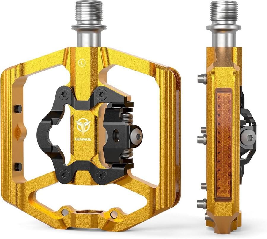 Mountainbike-pedalen met reflector 9 16 inch klikpedalen compatibel met SPD en 3 afgedichte lagers
