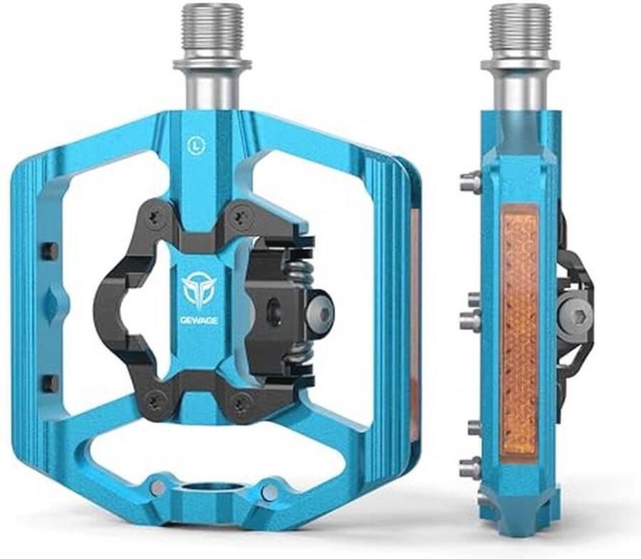 Mountainbike Pedalen met Reflector en Kliksysteem 9 16 inch Platform Compatibel met SPD