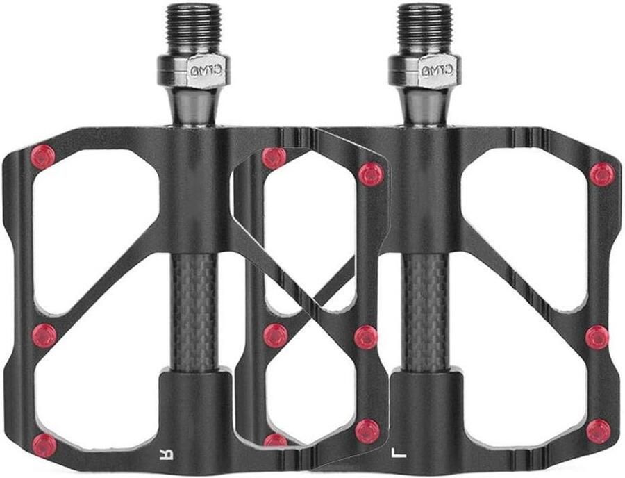 Mountainbike Pedalen MTB Pedaal Fietsen Onderhoud Antislip Nagels 9 16 Zwart