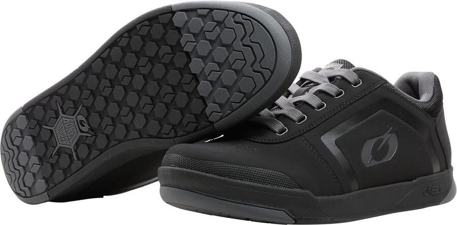 Mountainbike Schoenen voor Volwassenen MTB Downhill Freeride Comfortabele en Bescher de Pinned Flat Pedal Schoenen Zwart Grijs