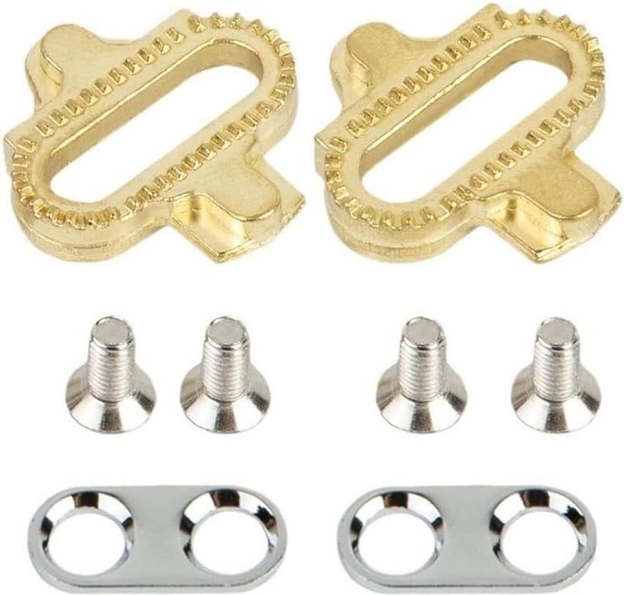 Mountainbike Schoenplaatjes Fietsplaatjes SPD Fietsen Messing Legering 2 stuks Goud