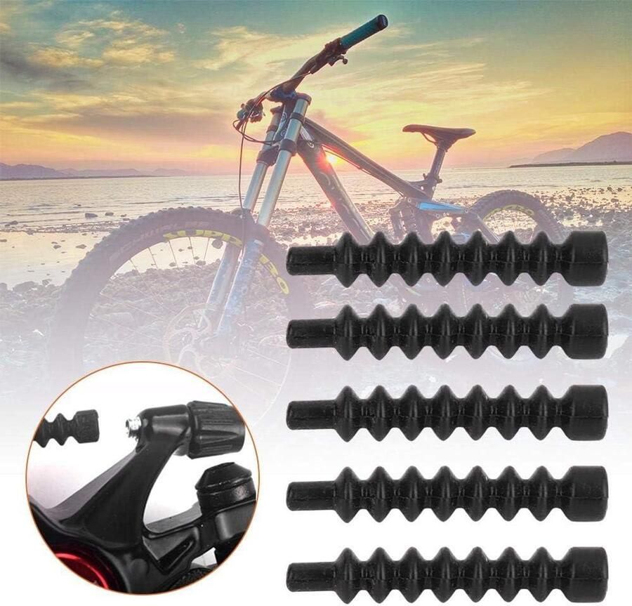 Mountainbike V-remkabel rubberen laarzen vervanging zwart slijtvast universeel