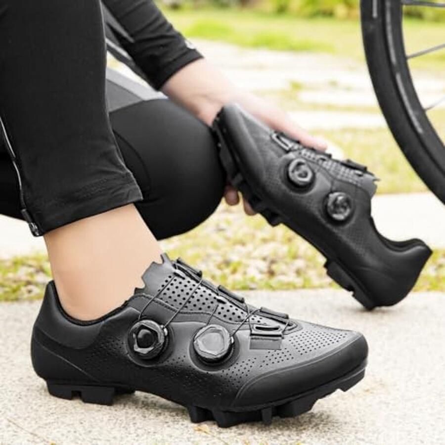 Mountainbikeschoenen voor heren Lichtgewicht en duurzaam Zwart - Foto 1