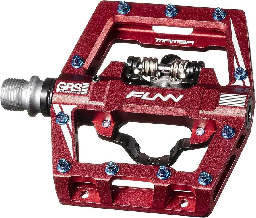 MTB Clipless Pedalen Enkelzijdig Fietspedalen Fietsen op Trails Combinatie Plat en Clipless 9 16 Inch Rood