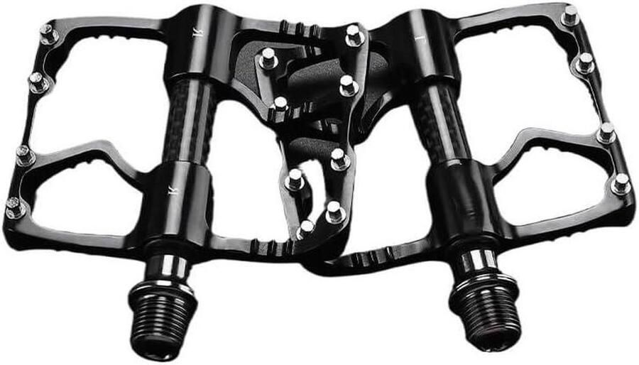 MTB Fietspedalen Carbon Fiber Pedalen Fietsen Buiten Antislip Oppervlak 9.9 x Zwart