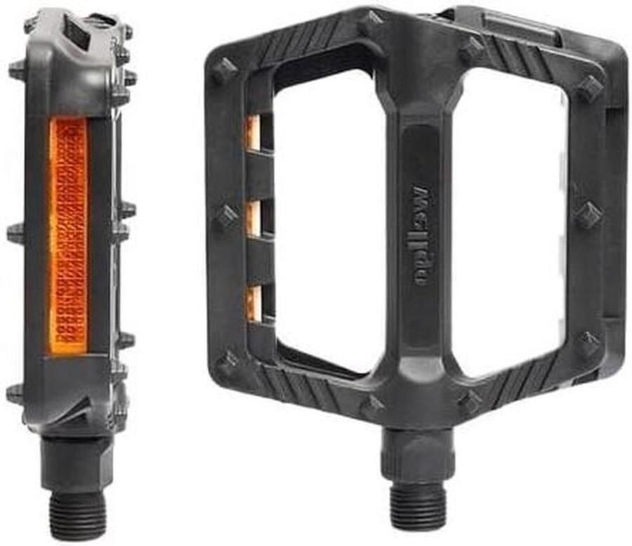 MTB Fietspedalen Nylon Pedalen Fietsen Antislip Noppen 120 x 98 mm Zwart