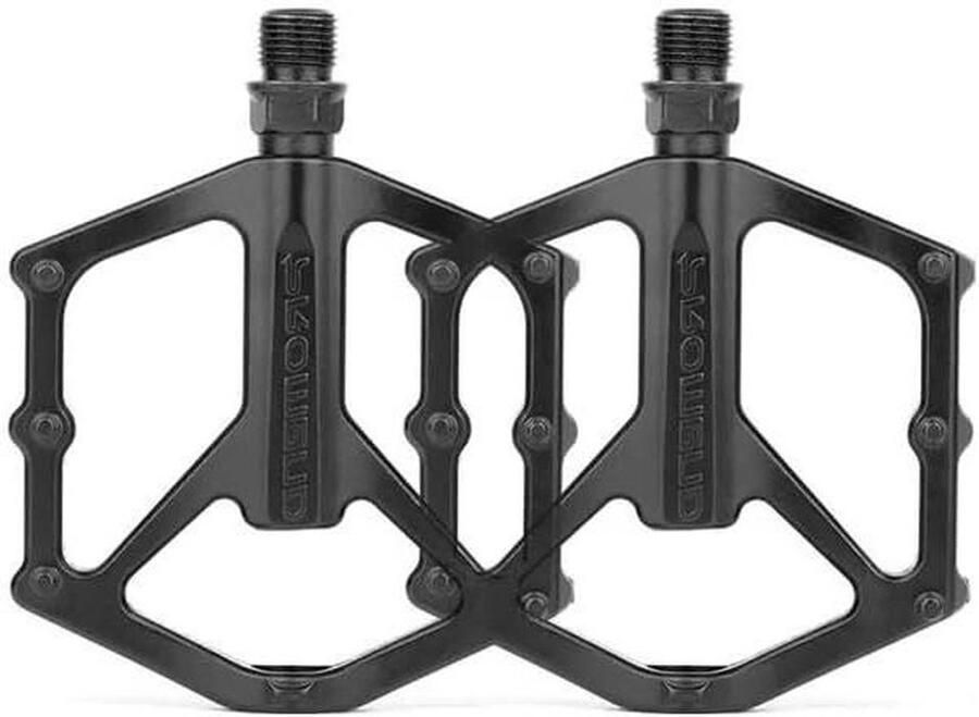 MTB Fietspedalen Racefiets Pedalen Buiten Fietsen Antislip Oppervlak 123 x 100 x 18 mm Mat Zwart