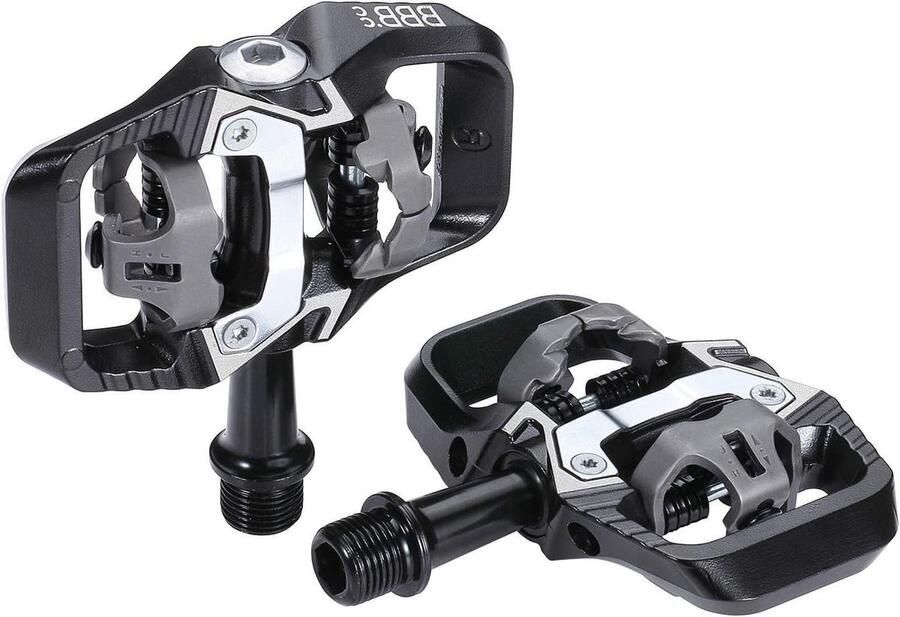 Fiets pedalen MTB pedalen Mountainbiken SPD compatibel 90 x 60 mm Mat zwart