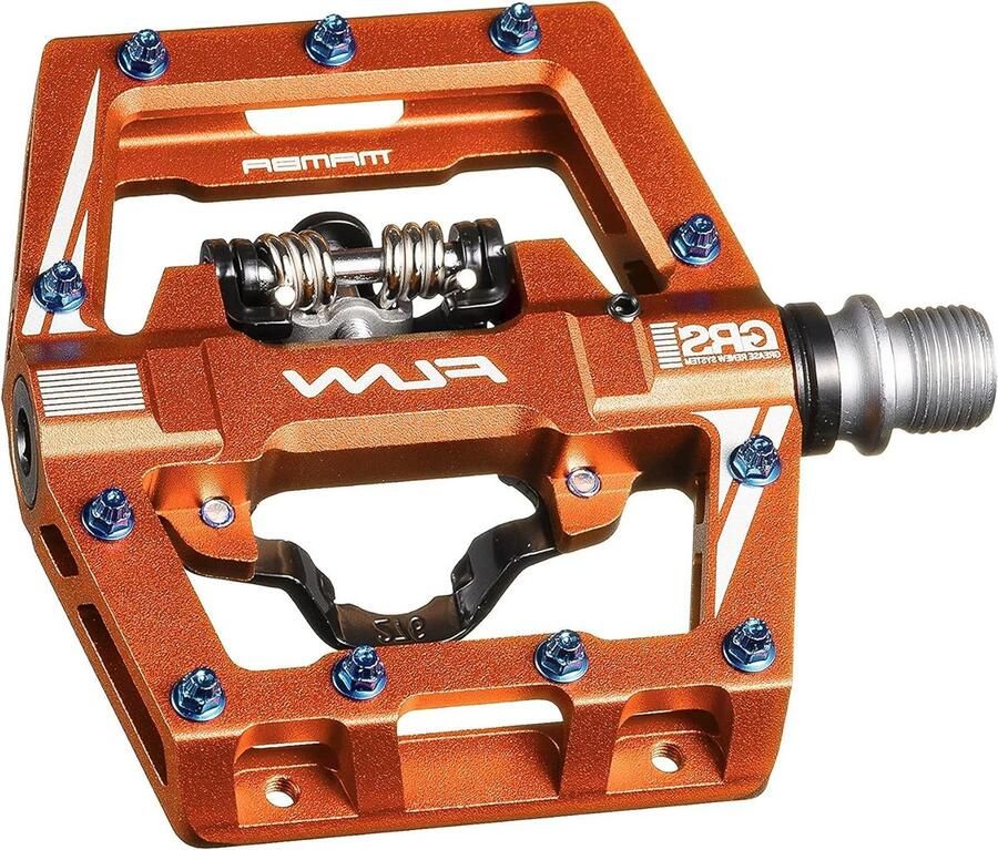 MTB Klikpedalen Enkelzijdig Systeem All-Terrain Fietsen Plat & Clipless Combinatie 9 16 As Oranje