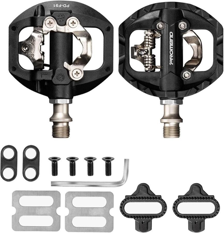 MTB Pedalen Dubbel Platform Fietsen Buiten SPD Compatibel 300g Paar Zwart