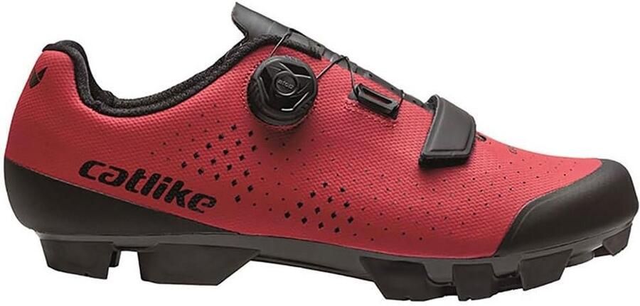 MTB XC Fietschoenen met ATOP-systeem en Klittenbandsluiting voor en Rood