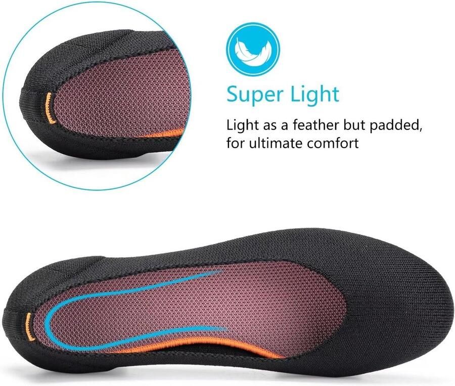 Mully Dames Ballet Platte Schoenen Gebreide Jurk Schoenen Ronde Neus Slip Op Ballerina Wandelen Flats Schoenen voor Vrouw Lage Wedge Comfort Zacht