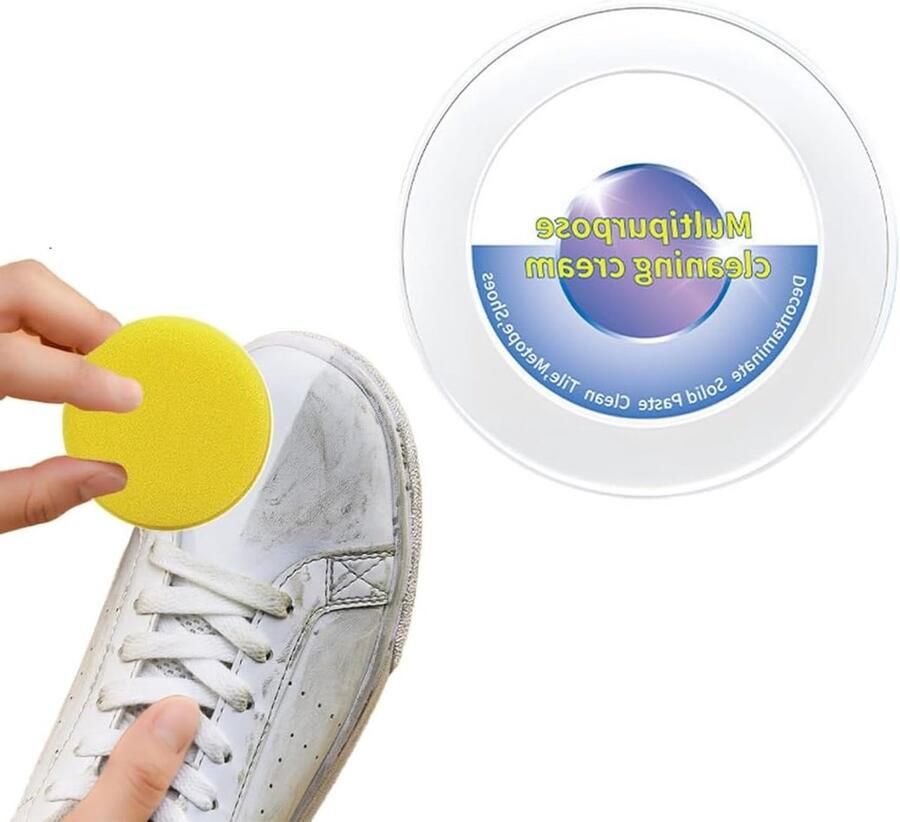 Multi-functionele Schoenreiniger voor Witte Sneakers Inclusief Spons en Reinigingspasta voor Alle Oppervlakken