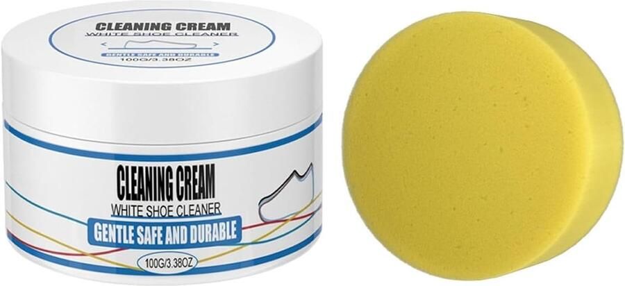 Multifunctionele Reinigingscrème voor Witte Sneakers Schoenreinigingscrème 100g Ideaal voor Vlekken en Onderhoud
