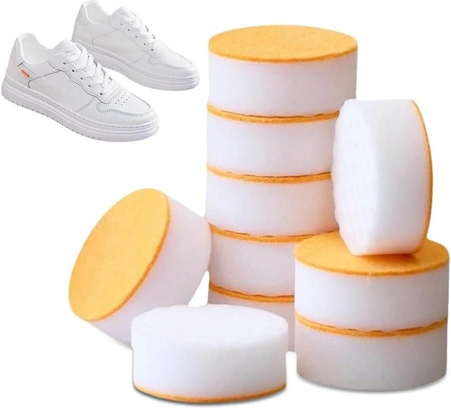 Multifunctionele schoenreiniger: 10 stuks vuilgumspons voor sportschoenen tennisschoenen basketbalschoenen oranje