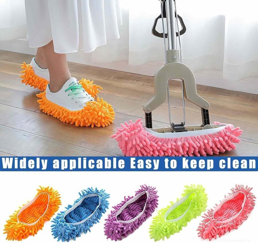 Multifunctionele Schoonmaak Slippers voor Binnen 24x Comfortabel en Duurzaam Ideaal voor Vloer- en Meubelreiniging