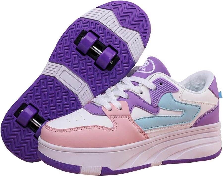 Multifunctionele Skate Schoenen voor Kinderen met Uittrekbare Wielen Ideaal voor Buitenactiviteiten Sport en Vermaak