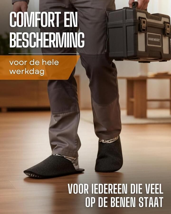 Museum pantoffels met zonder ABS-zool Vilten pantoffels voor ambachtslieden en bezoekers Beschermen tegen vuil en krassen Wasbaar