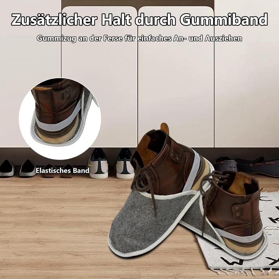 Museumpantoffels met elastiek overschoenen schoenoverschoenen ter bescherming van de vloer tegen vuil en krassen ambachtelijke pantoffels vilten overschoenen slotpantoffels