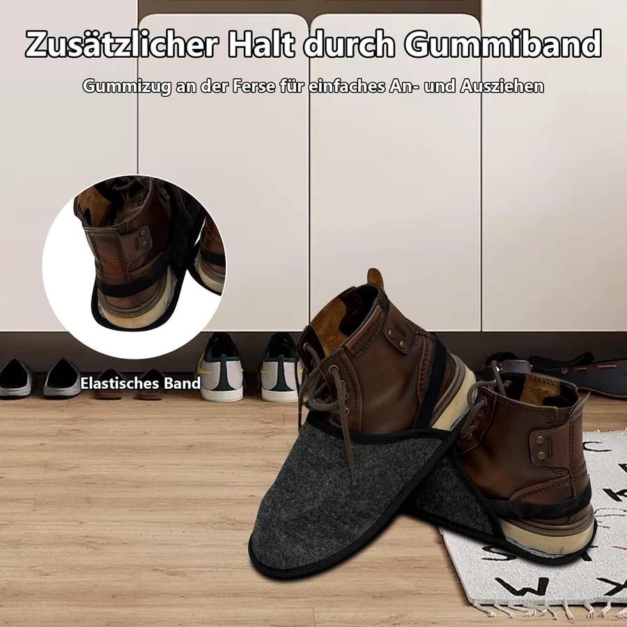 Museumpantoffels met elastiek overschoenen schoenoverschoenen ter bescherming van de vloer tegen vuil en krassen ambachtelijke pantoffels vilten overschoenen slotpantoffels