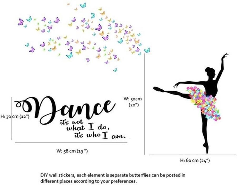 Muurstickers Ballerina Muurdecoratie Meisjes Slaapkamer
