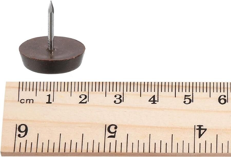 Nagelbare meubelglijders 100 stuks 19 mm 3 4 inch kunststof meubelpoten glijders stoelpoot vloerbescherming voor houten meubels bruin