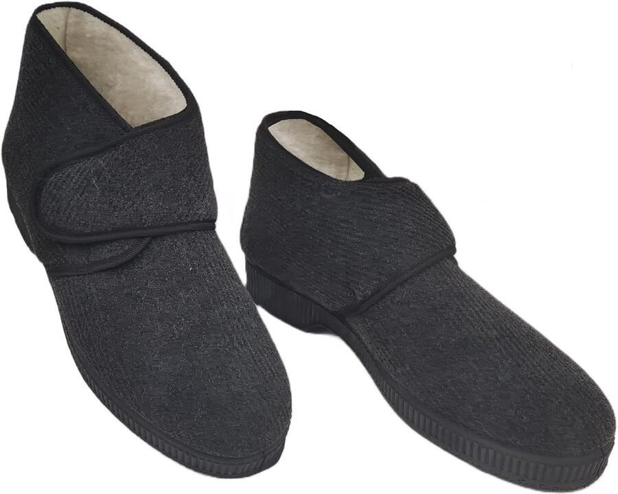 Nature Antieke pantoffels voor heren winter pantoffels met klittenbandsluiting voor senioren diabetici en zachte voeten orthopedische gezondheidsschoenen voor zomer winter gemaakt in Italië