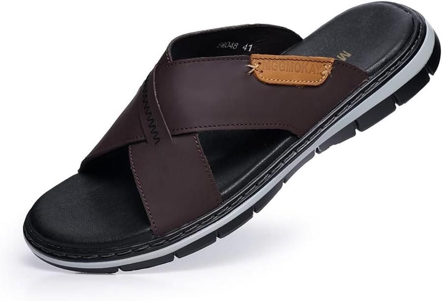 Heren Zomer Teenslippers van Natuurlijk Leer voor Ultiem Comfort