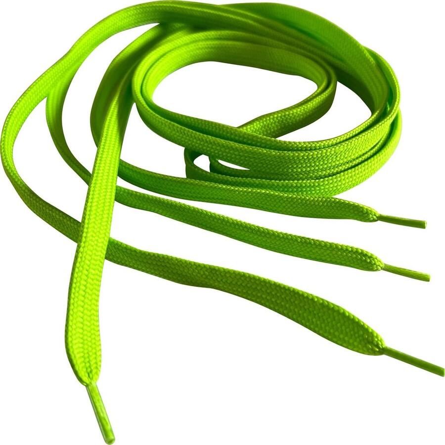 Neon Groene Schoenveters Veters voor Sneakers Schoenen Personaliseren Opvallende Neon Kleur One Size Groen