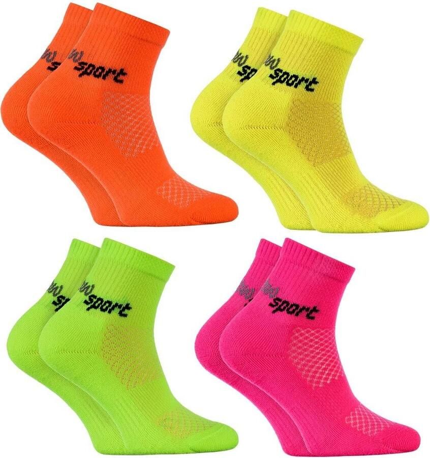 Neon Kleurrijke Sportsokken voor en Comfortabele Sneakersokken
