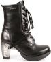 New Rock Enkellaars M-TR001-S1 Zwart Zilverkleurig - Thumbnail 2