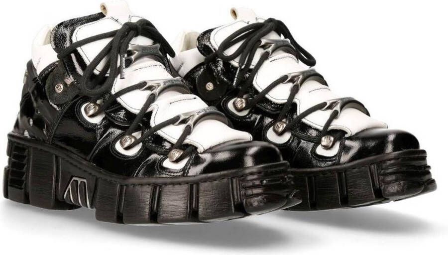 New Rock Plateau sneakers M-WALL106-S4 Wit Zwart