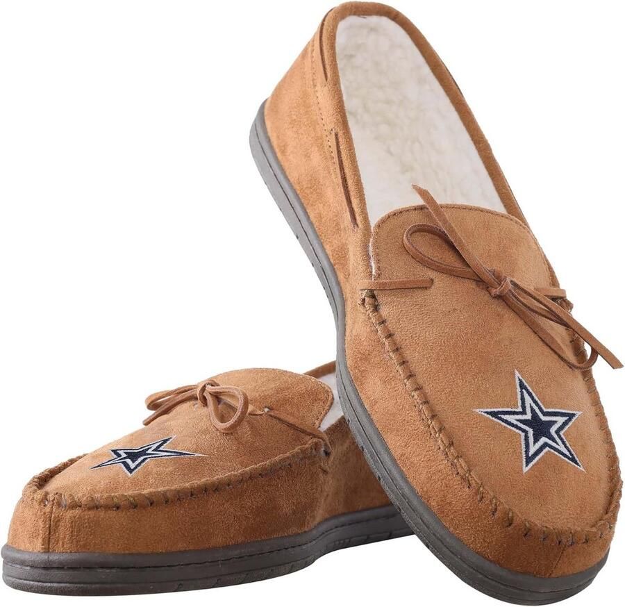 Comfortabele Heren Moccasin Slippers met NFL Team Logo