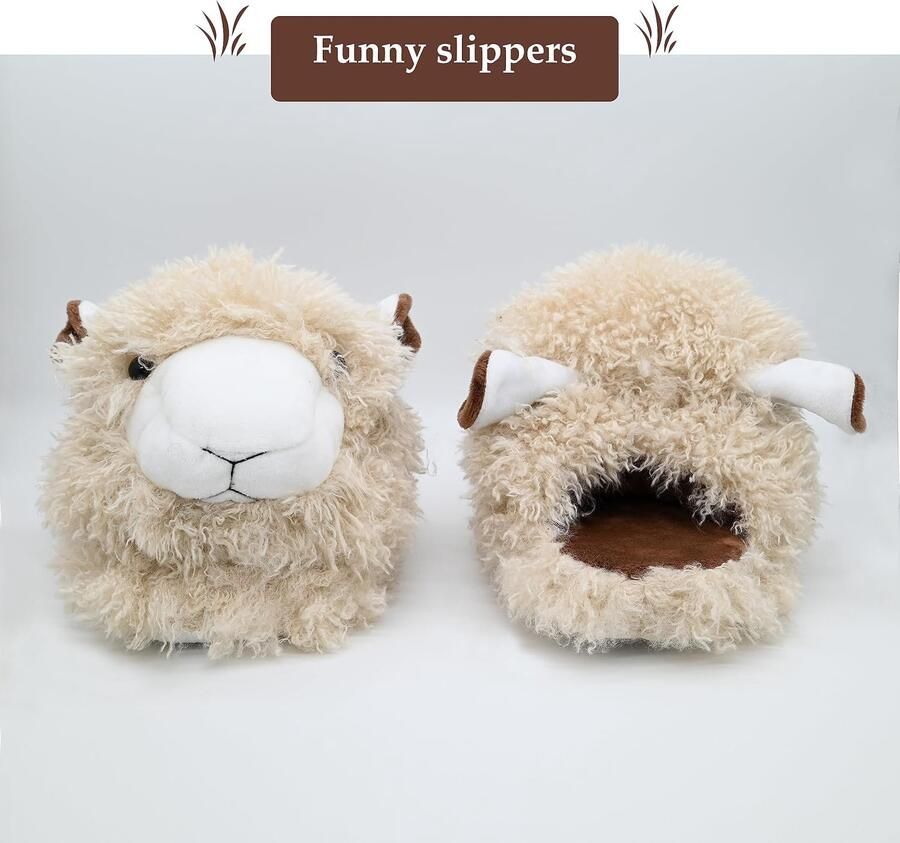 Nieuwigheid dier pluche pantoffels winter indoor huis schuurslippers voor en nen