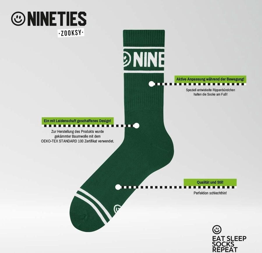 NINETIES Sportsokken Uniseks 1 paar Gym Antislip Sportsokken Katoen Ademend