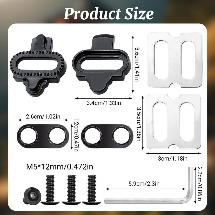 Non-slip Fietsschoenen Platen voor MTB en Indoor Cycling Duurzaam en Comfortabel