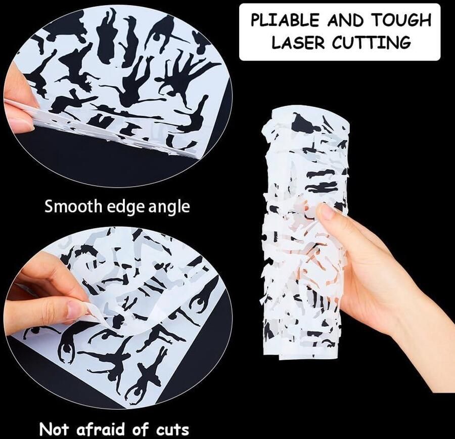 Nordivar Ballet Dansen Dans Tekensjablonen Hoogwaardig Herbruikbaar Houten Schilderen Muurdecoratie Ballerina's Creatieve Kunst Geschikt voor Kinderen Kleuren