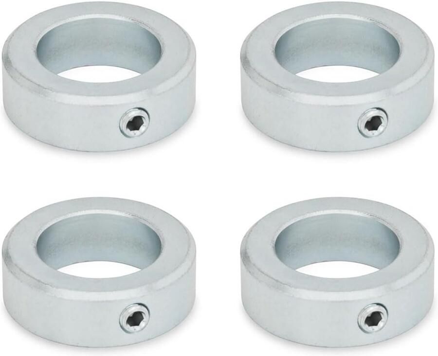 Normelemente stelringen staal verzinkt 4 stuks schroefdraadpen met binnenzeskant DIN 914 boring 30 mm GN 705-30-E-ZB