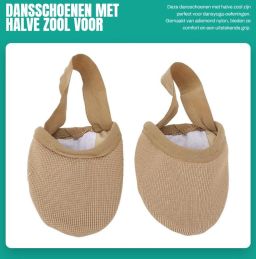 Dailygoods- Balletslipper Antislip Halve Zool Dansschoenen Ademende Nylon Zweetabsorberend Geschikt voor Yoga Vrije Beweging Dansschoen