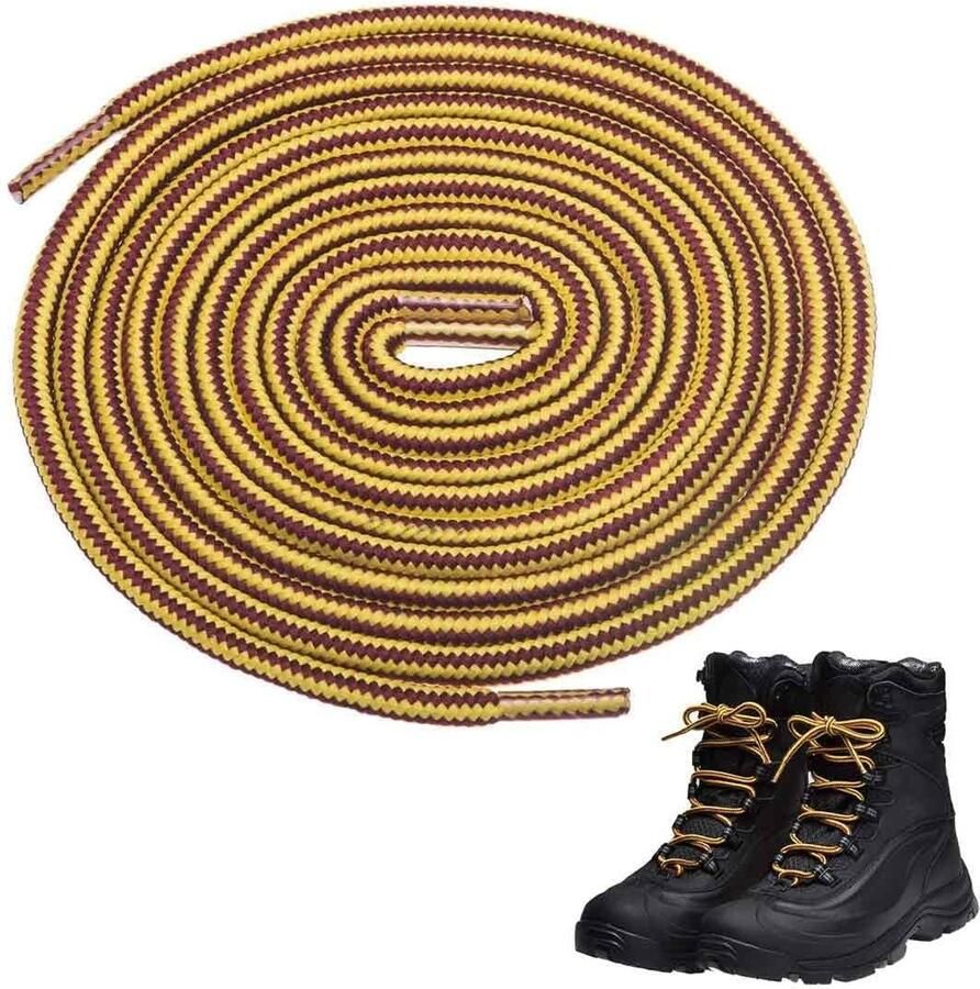 BRENZOOS- Veters Ronde Veters Robuuste Veters voor Laarzen Veters voor Wandelschoenen Hoogwaardig Polyester Schoenveters