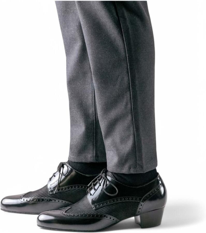 Nueva Epoca Palermo Exclusieve Dansschoenen Heren Argentijnse Tango Zacht nappa leer Ademende voering Hakhoogte Suède zool Hieldemping Salsa Kizomba Bachata Nueva Epoca Zwart